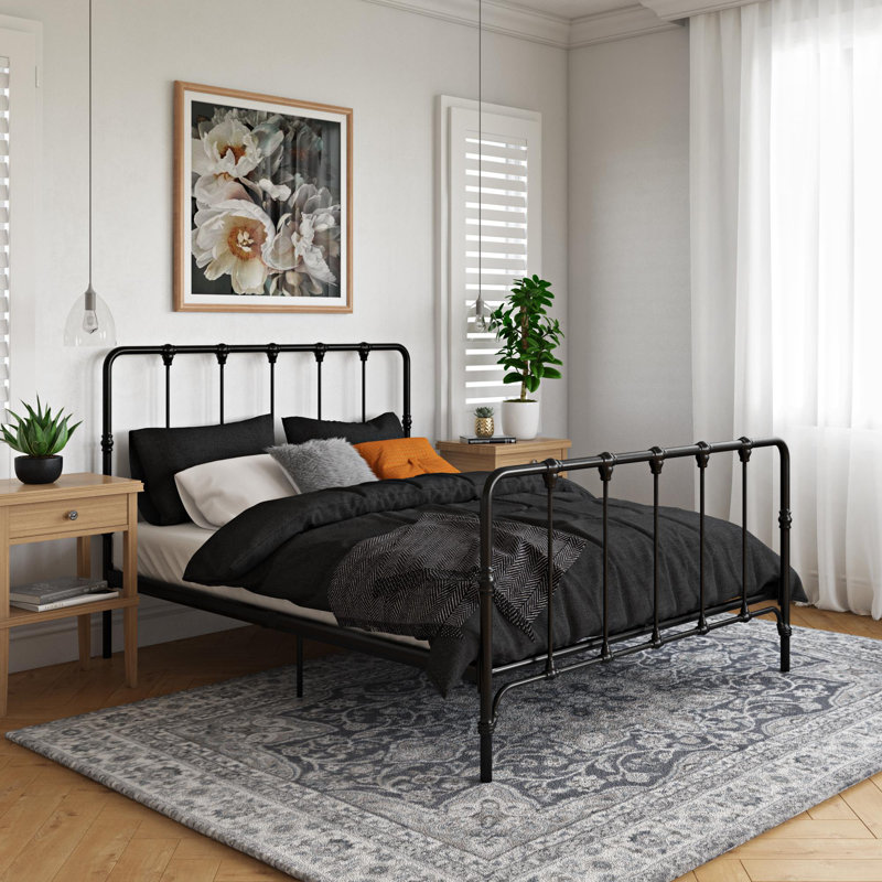 Black Metal Farmhouse Bed King bmpflow